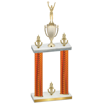 Double Orange Carbon Fiber Victory Victory Trophy