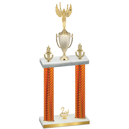 Double Orange Carbon Fiber Second Place Victory Trophy