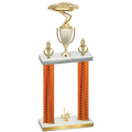 Double Orange Carbon Fiber First Place Cars Trophy