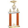 Double Orange Carbon Fiber Fourth Place Cars Trophy