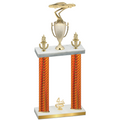 Double Orange Carbon Fiber Fourth Place Cars Trophy