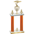 Double Orange Carbon Fiber Year Cars Trophy