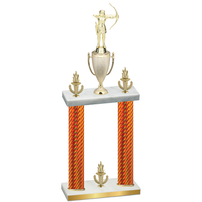 Double Orange Carbon Fiber Victory Archery Trophy