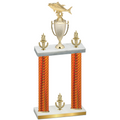 Double Orange Carbon Fiber Victory Fishing Trophy