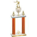 Double Orange Carbon Fiber Fourth Place Shooter Trophy