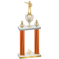 Double Orange Carbon Fiber Fourth Place Shooter Trophy