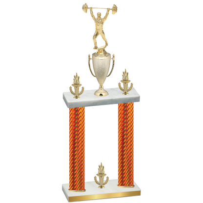 Double Orange Carbon Fiber Victory Weights Trophy