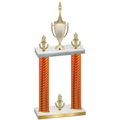Double Orange Carbon Fiber Victory Chess Trophy