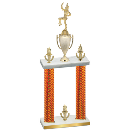 Double Orange Carbon Fiber Victory Majorette Trophy