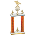 Double Orange Carbon Fiber Victory Fishing Trophy