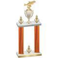 Double Orange Carbon Fiber Victory Fishing Trophy