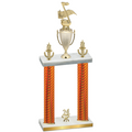 Double Orange Carbon Fiber Year Music Trophy