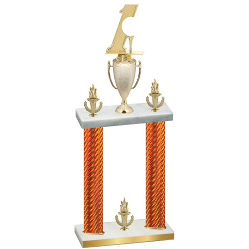 Double Orange Carbon Fiber Victory Golf Trophy