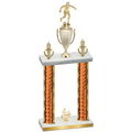 Double Orange Glacier Fourth Place Soccer Trophy