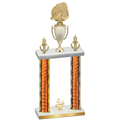 Double Orange Glacier Fourth Place Soccer Trophy