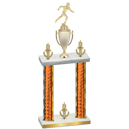 Double Orange Glacier Victory Running Trophy