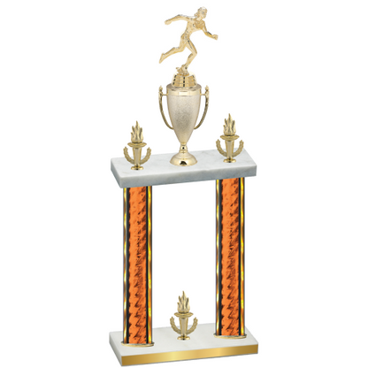 Double Orange Glacier Victory Running Trophy