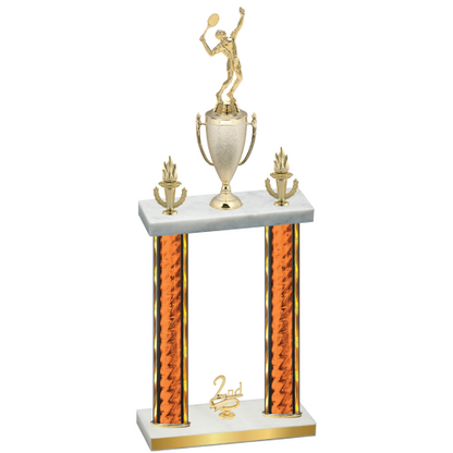 Double Orange Glacier Second Place Tennis Trophy