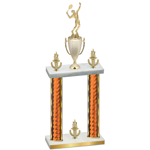 Double Orange Glacier Victory Tennis Trophy