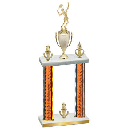 Double Orange Glacier Victory Tennis Trophy