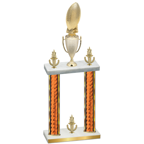 Double Orange Glacier Victory Football Trophy