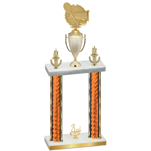 Double Orange Glacier Third Place Tennis Trophy
