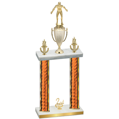 Double Orange Glacier Second Place Wrestling Trophy