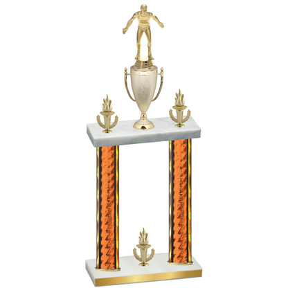 Double Orange Glacier Victory Wrestling Trophy