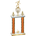 Double Orange Glacier First Place Bowling Trophy