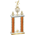 Double Orange Glacier First Place Bowling Trophy