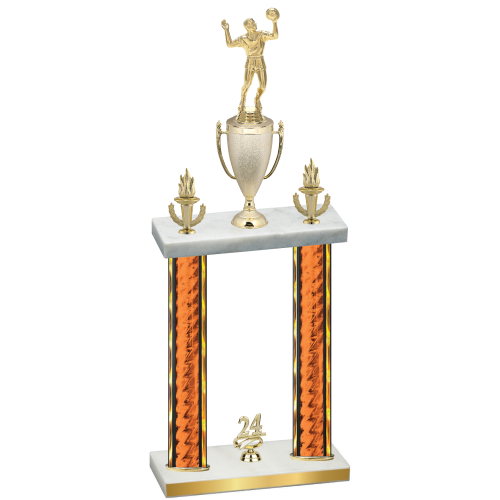 Double Orange Glacier Year Volleyball Trophy