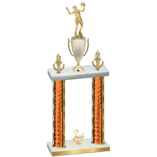Double Orange Glacier Second Place Volleyball Trophy
