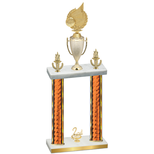 Double Orange Glacier Second Place Volleyball Trophy