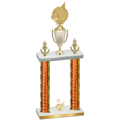 Double Orange Glacier Second Place Volleyball Trophy