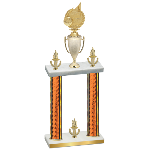 Double Orange Glacier Victory Volleyball Trophy