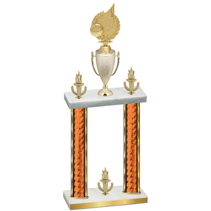 Double Orange Glacier Victory Volleyball Trophy