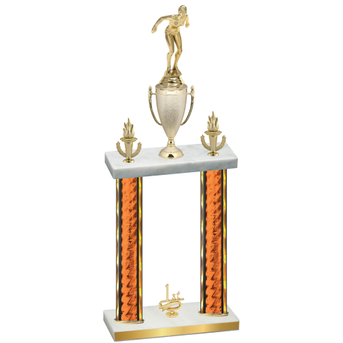 Double Orange Glacier First Place Tennis Trophy