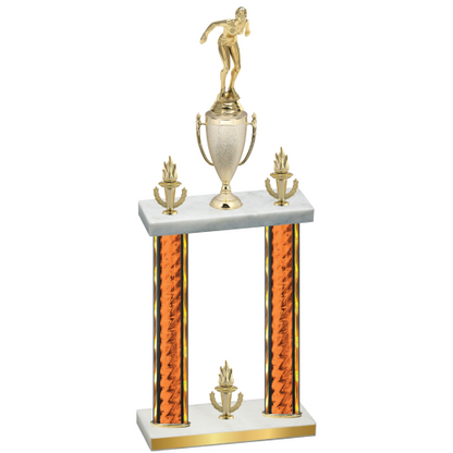 Double Orange Glacier Victory Tennis Trophy