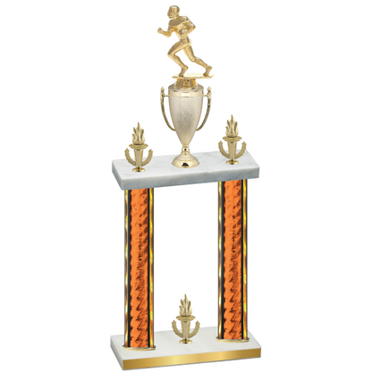 Double Orange Glacier Victory Football Trophy
