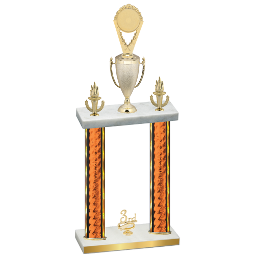 Double Orange Glacier Third Place Insert Trophy