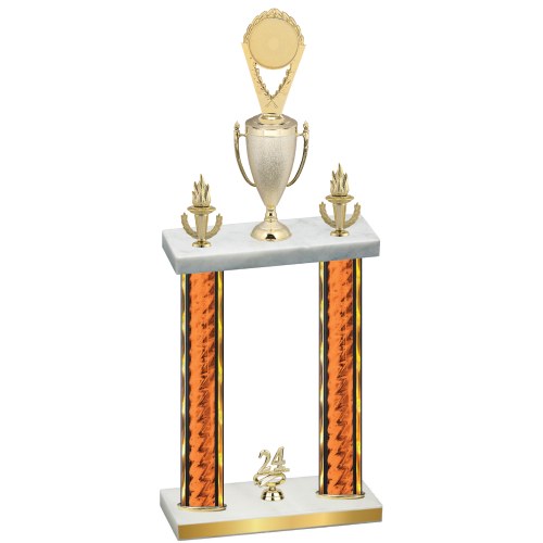 Double Orange Glacier Year Insert Trophy