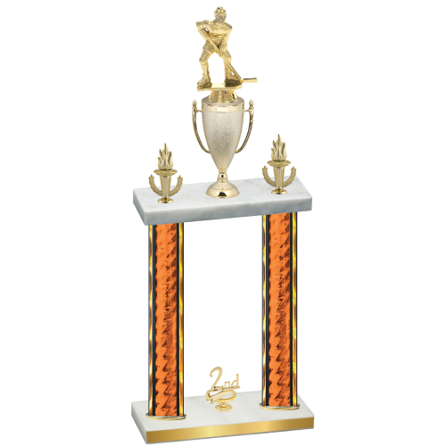 Double Orange Glacier Second Place Hockey Trophy