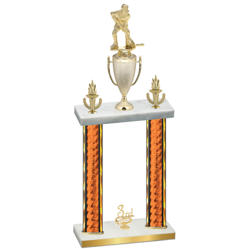 Double Orange Glacier Third Place Hockey Trophy
