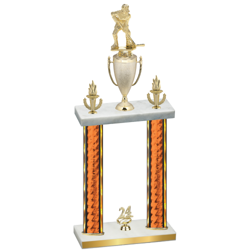 Double Orange Glacier Year Hockey Trophy