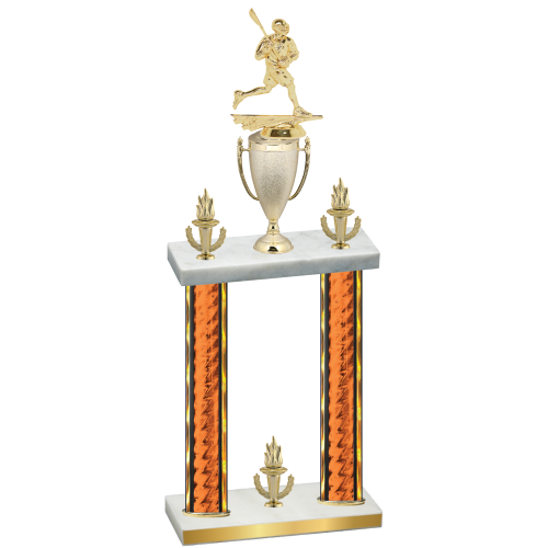 Double Orange Glacier Victory Lacrosse Trophy