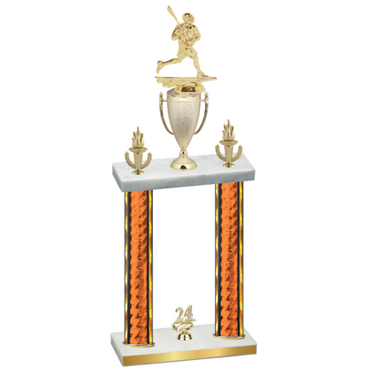 Double Orange Glacier Year Lacrosse Trophy