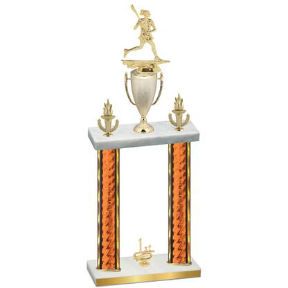Double Orange Glacier First Place Lacrosse Trophy