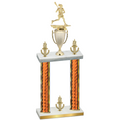 Double Orange Glacier Victory Lacrosse Trophy