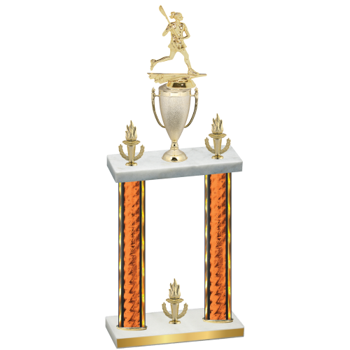 Double Orange Glacier Victory Lacrosse Trophy