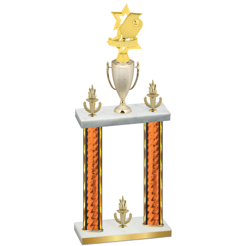Double Orange Glacier Victory Pickleball Trophy